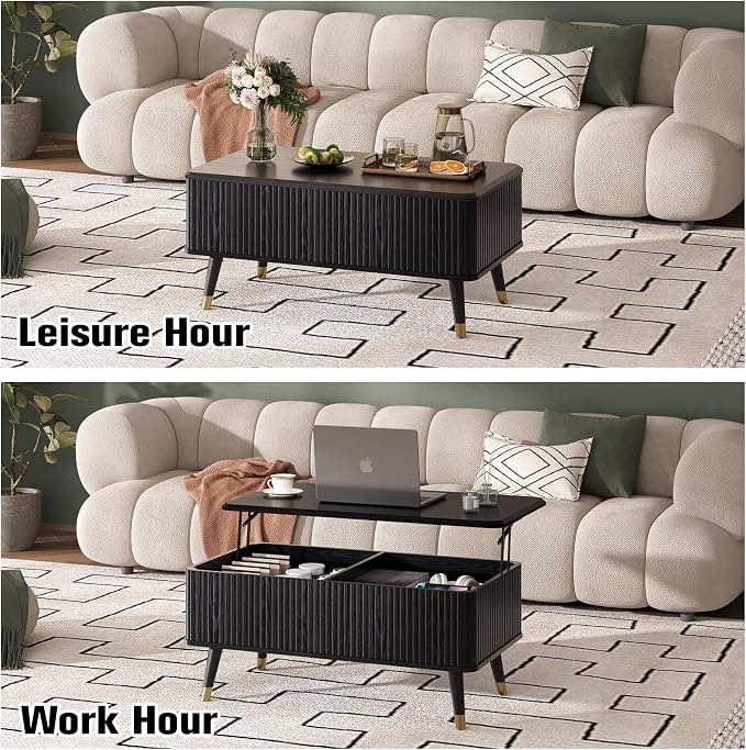 SULIVES Lift Top Coffee Table - Image 5