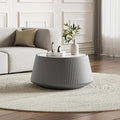 26.77" Marble Coffee Table, Modern Cup Shaped Coffee Table by Henf