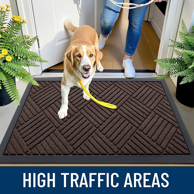 OLANLY Front Door Mat Outside Entrance 29.5x17, Heavy Duty Sturdy Natural - Image 6