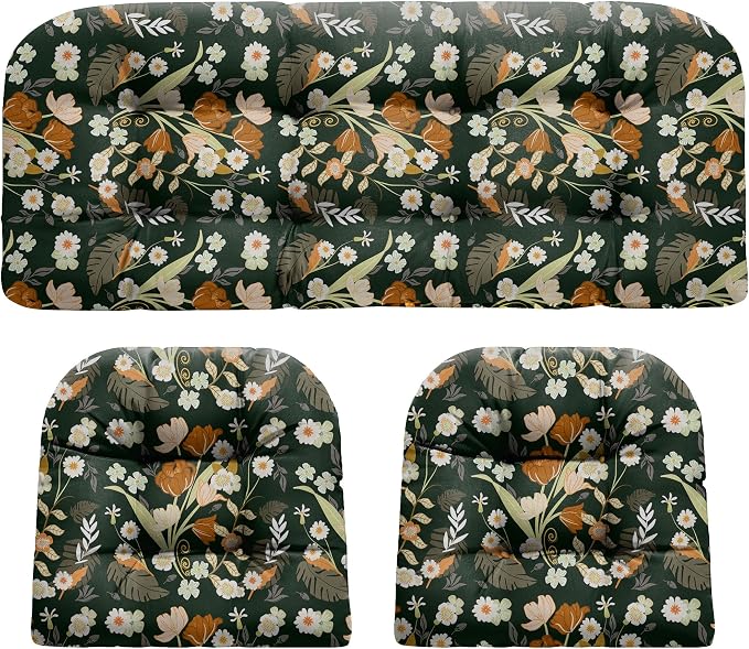 DANGHOOGY Wicker Chair Cushions, Waterproof Outdoor Loveseat Cushions by DANGHOOGYFurnitureCushions