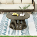 Merax Patio Outdoor Acacia Wood Round Coffee Table by Merax