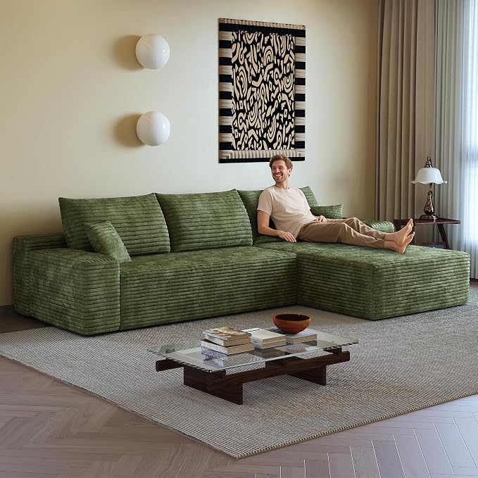 108" Sectional Couches for Living Room Cloud Couch Sofa - Image 5