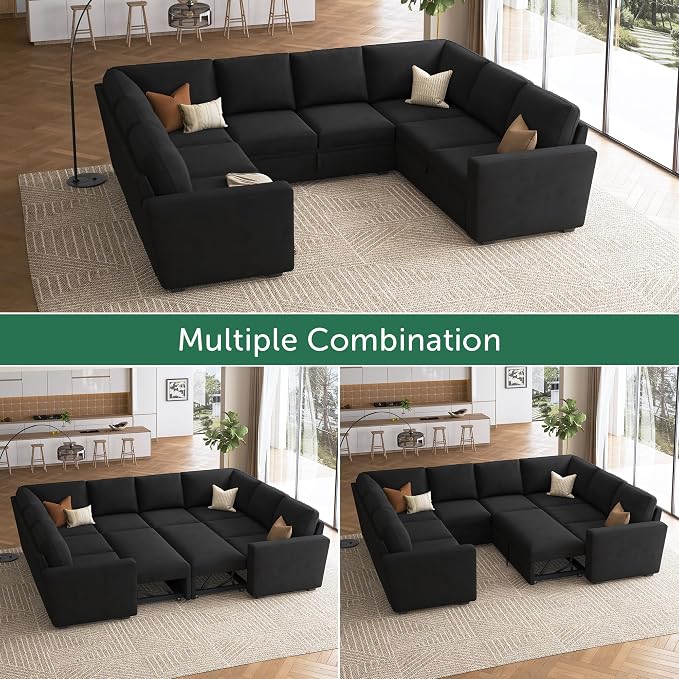 HONBAY Sleeper Sectional Couch - Image 4
