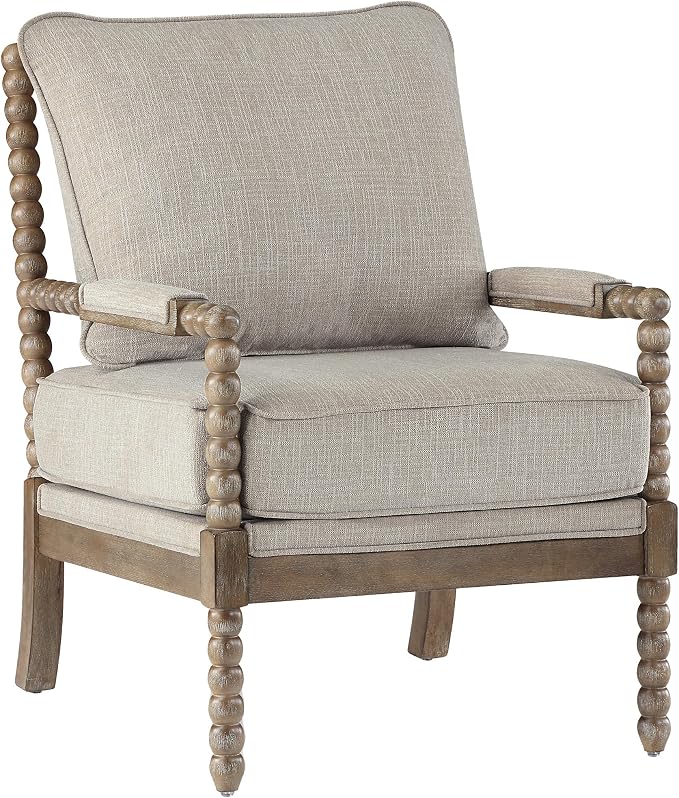 DUHOME Linen Fabric Spindle Accent Chair - Image 9