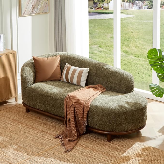 Christopher Knight Home Bouclé Chaise Lounge Sofa Mid Century Modern by ChristopherKnightHome