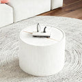 SSLine Round Drum Coffee Table Modern Sintered Stone Top Side End Table in by SSLine