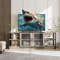 GarveeHome TV Stand for 65+ Inch TV, Rustic Entertainment Center TV Media by GarveeHome