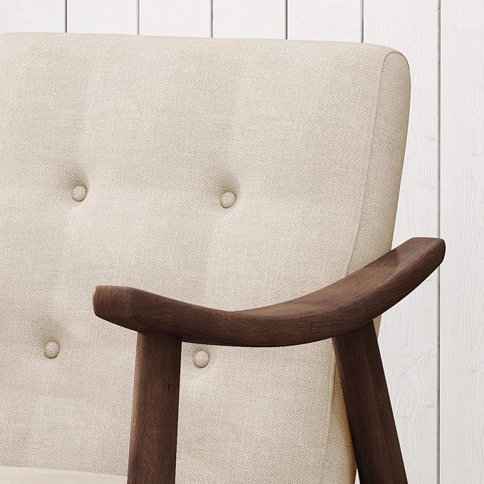 Christopher Knight Home Aurora Mid-Century Modern Accent Chair, Rubberwood - Image 5