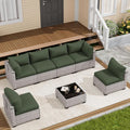 LOUVIXA 7 Piece Outdoor Patio Furniture Set, Outdoor Sectional Sofa, Wicker by LOUVIXA
