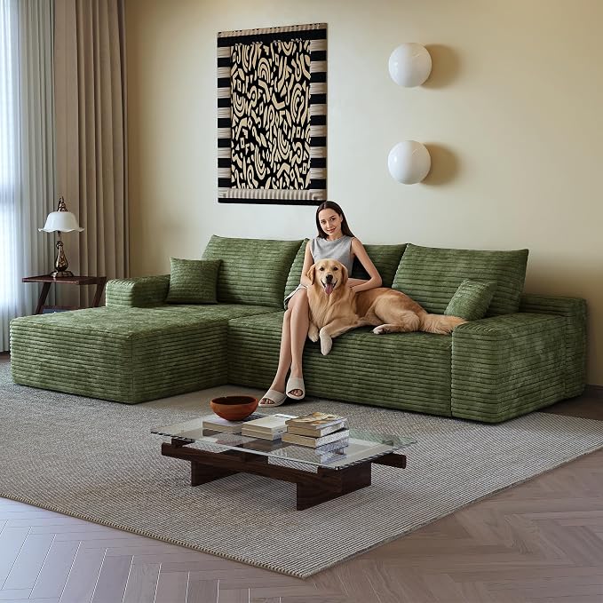108" Sectional Couches for Living Room Cloud Couch Sofa - Image 5