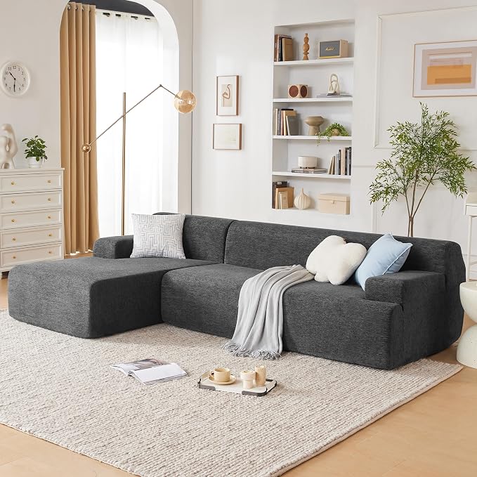 Weture 107" Modular Sectional Cloud Couch, Boneless couches Sponge sectionals - Image 3