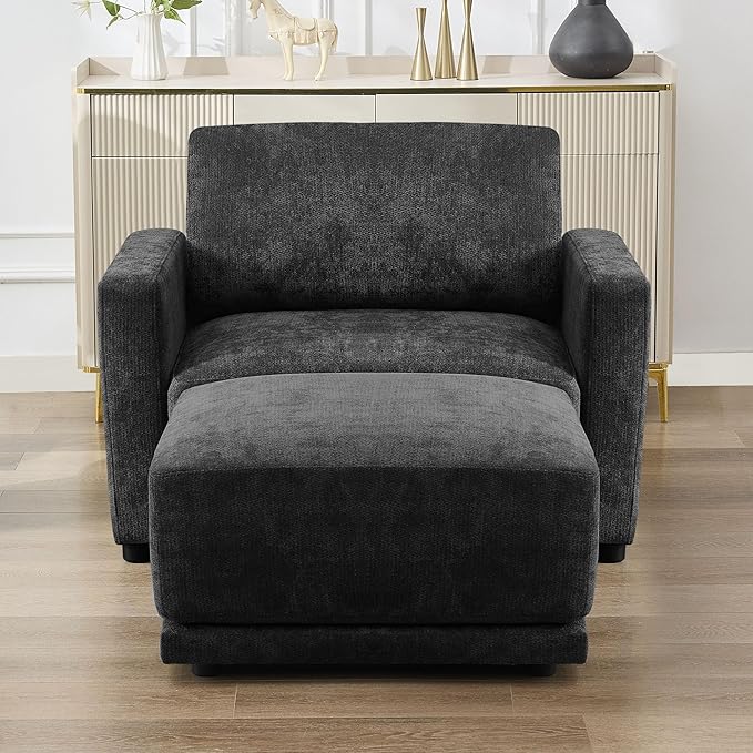 44.2" Chenille Oversized Chair by CACFTII