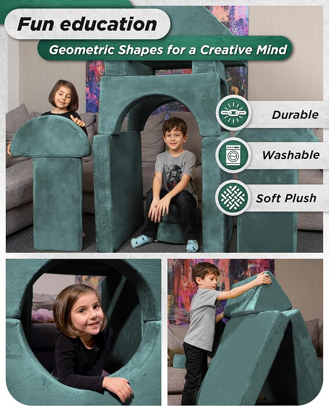 Lunix LX15 14pcs Modular Kids Play Couch, Design-Patent Child Sectional Sofa - Image 6