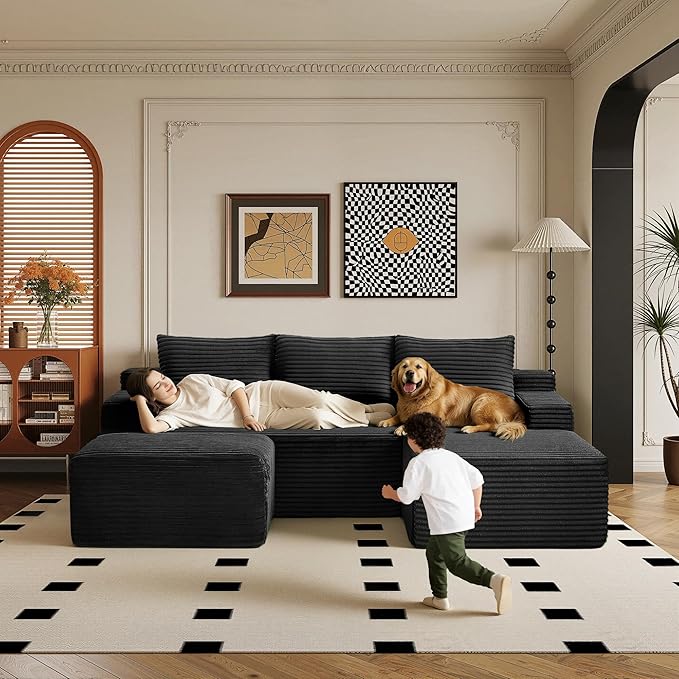 96" Sectional Couches for Living Room Cloud Couch Sofa - Image 7