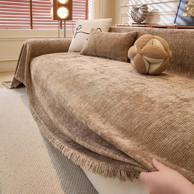 DREAMINGO Chenille Sofa Cover Washable Pet Couch Protector Cover Textured Couch - Image 7