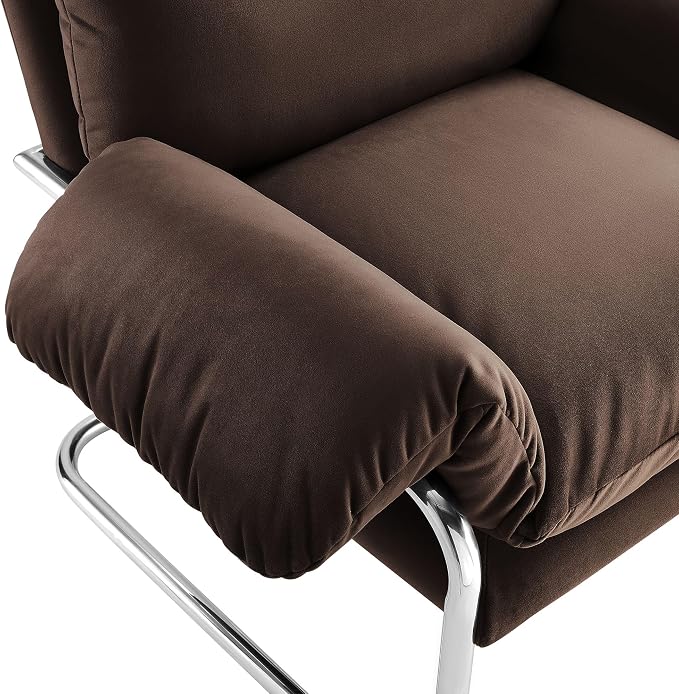 Modway Ansel Performance Velvet Accent Chair in Chocolate Brown - Image 9