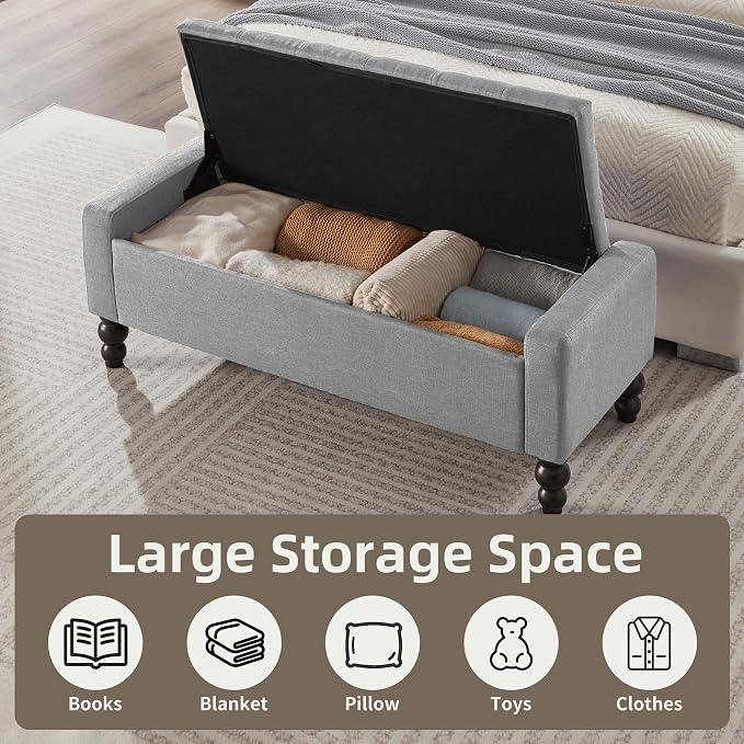 50" W Storage Ottoman Bench - Image 4