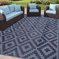SAND MINE Reversible Mats, Plastic Straw Rug, Modern Area Rug, Large Floor Mat by SANDMIND