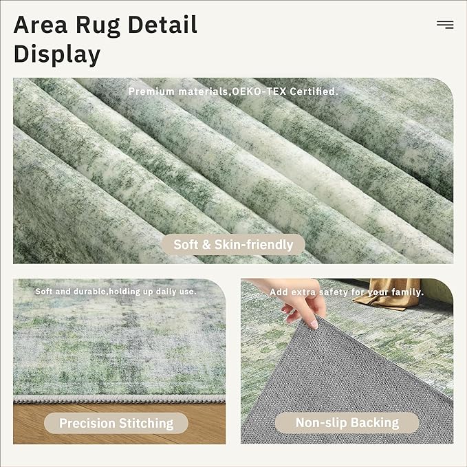 3x5 Rug, Abstract Small Area Rug - Image 6