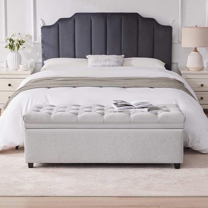 Mangodan 50" Storage Ottoman Bench, Tufted Ottoman - Image 8