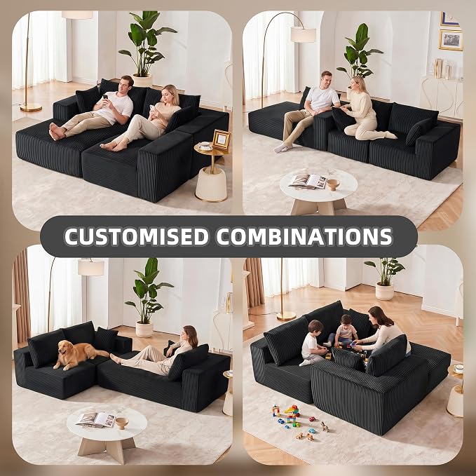 108” Modular Sectional Sofa, Cloud Sectional Couch - Image 5