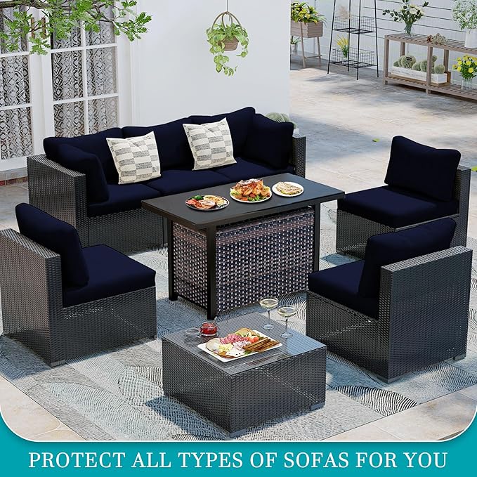 14Pcs Stretch Patio Cushion Covers, Outdoor Couch Covers Replacement, Outdoor - Image 4