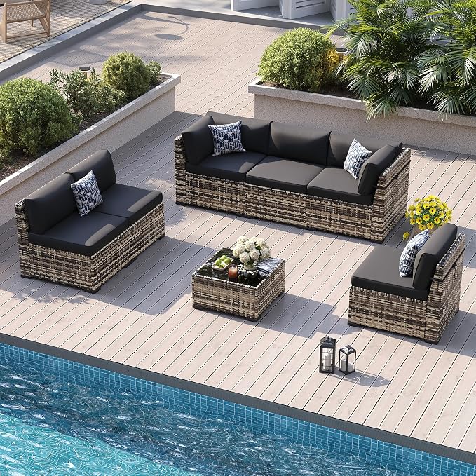 Patio Furniture Sets, 7-Piece Outdoor Patio Furniture - Image 2