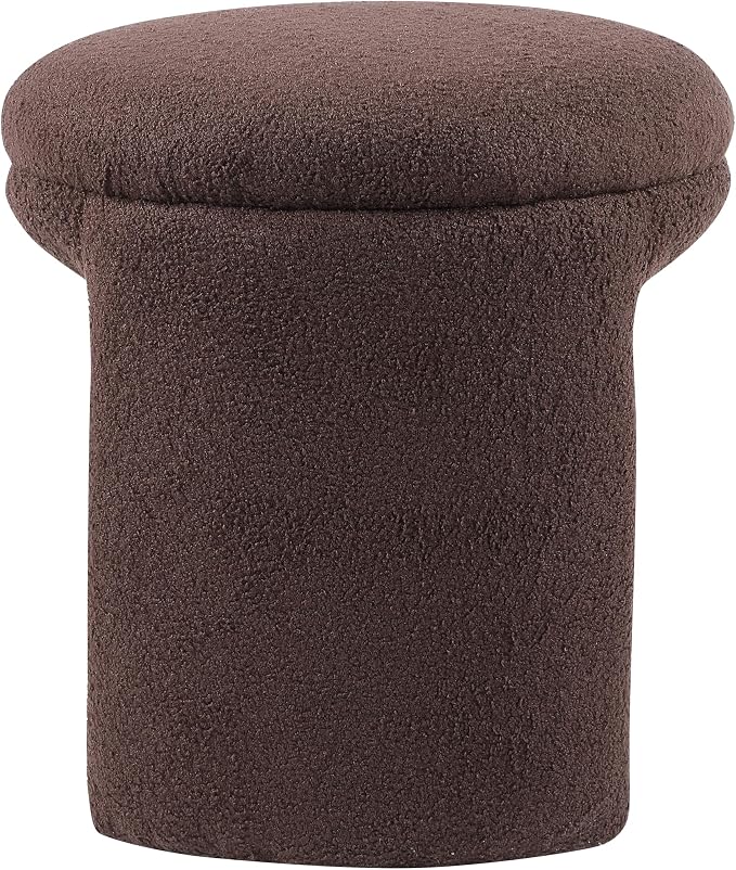 Furniture of America Rami Modern 18-inch Solid Wood Upholstered Ottoman - Image 6