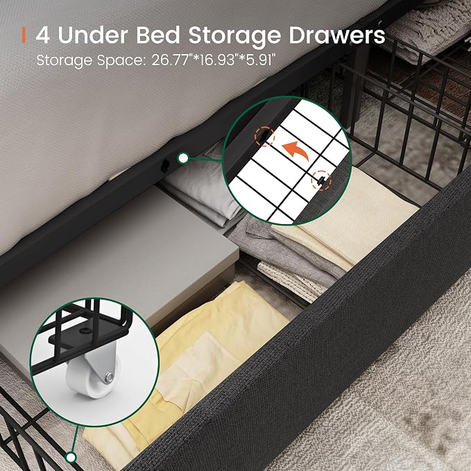 LARMACE King Size Bed Frame - Image 5