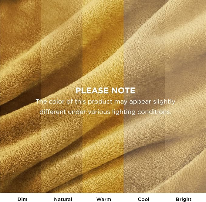 Bedsure GentleSoft Fleece Throw XL Blanket Yellow - Image 3