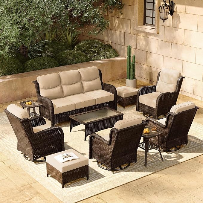 HILLGA 10-Piece Luxury Patio Furniture Set by HILLGA