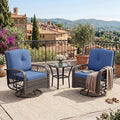 Garvee 3 Pieces Patio Furniture Set, Outdoor Swivel Glider Rocker Set by Garvee