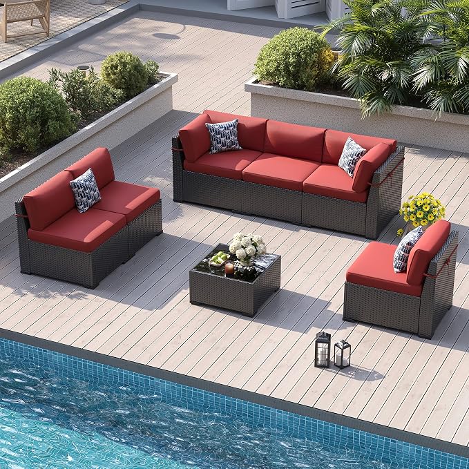 Patio Furniture Sets, 7-Piece Outdoor Patio Furniture - Image 2