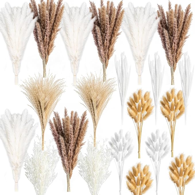 440PCS Natural Pampas Grass Mix Bouquet | Dried Pampas Bouquet - Image 4