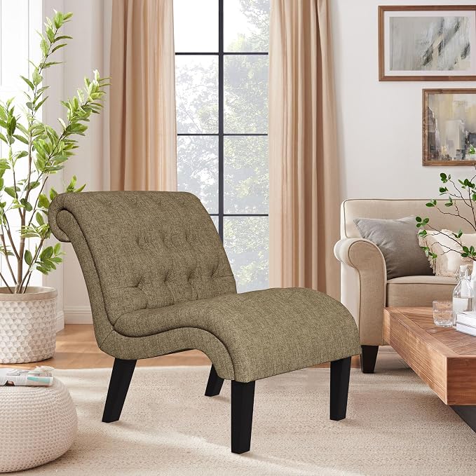Accent Chairs Set of 2 Modern Armless Living Room Bedroom Side Chairs Button - Image 6
