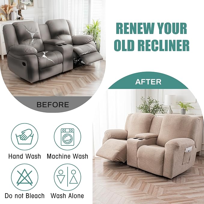 Genina Recliner Loveseat Covers - Image 6