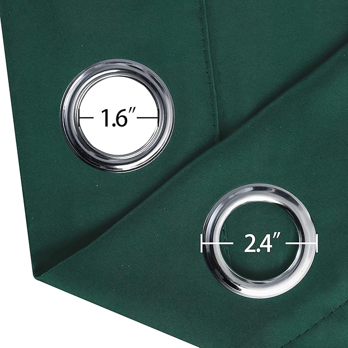 LEMOMO Dark Green Blackout Curtains/52 x 84 Inch Long/Set of 2 Curtain - Image 6