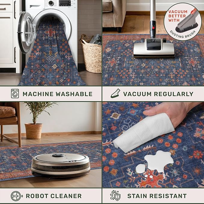Washable 8 ft Long Runner for Kitchen Floor - Image 4