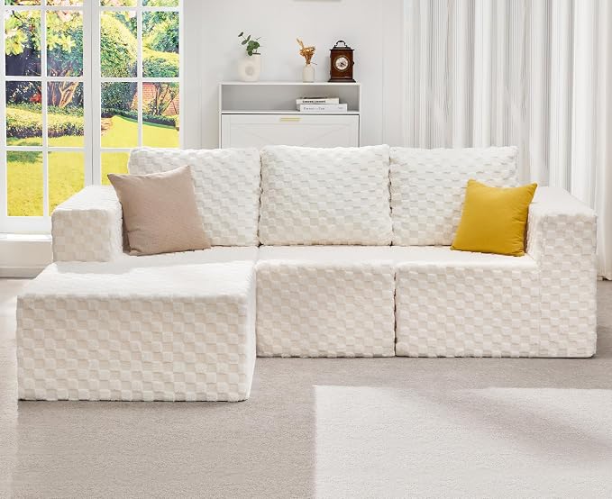 Hobestluk Modular Sectional Sofa Memory Foam Couch Oversized Sectional Sofa by YourHomeDeservesMore