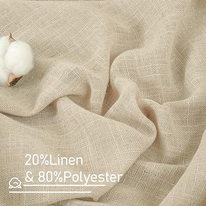 LAMIT Linen Curtains 63 inch Length - Image 2