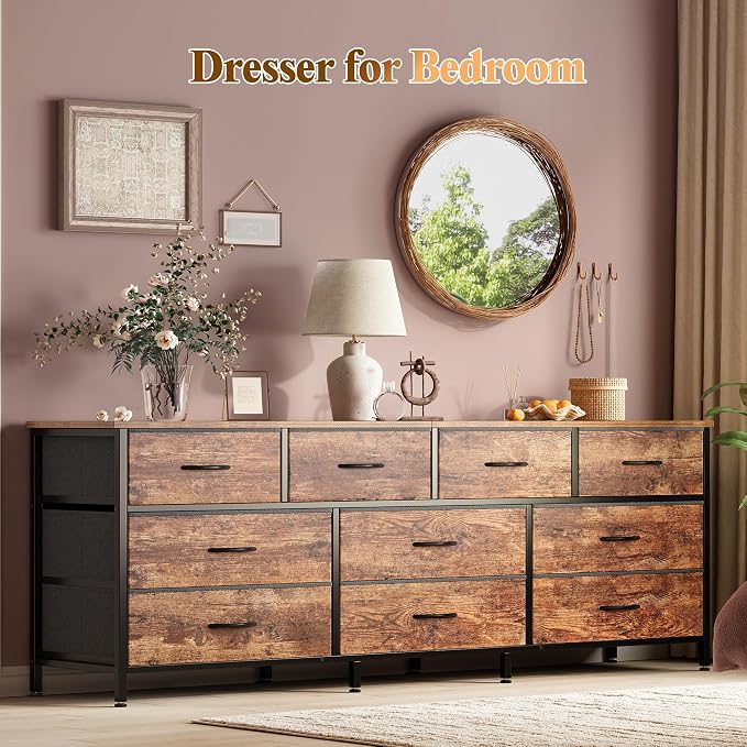 Huuger 63 Inch Dresser for Bedroom, Long Dresser - Image 7