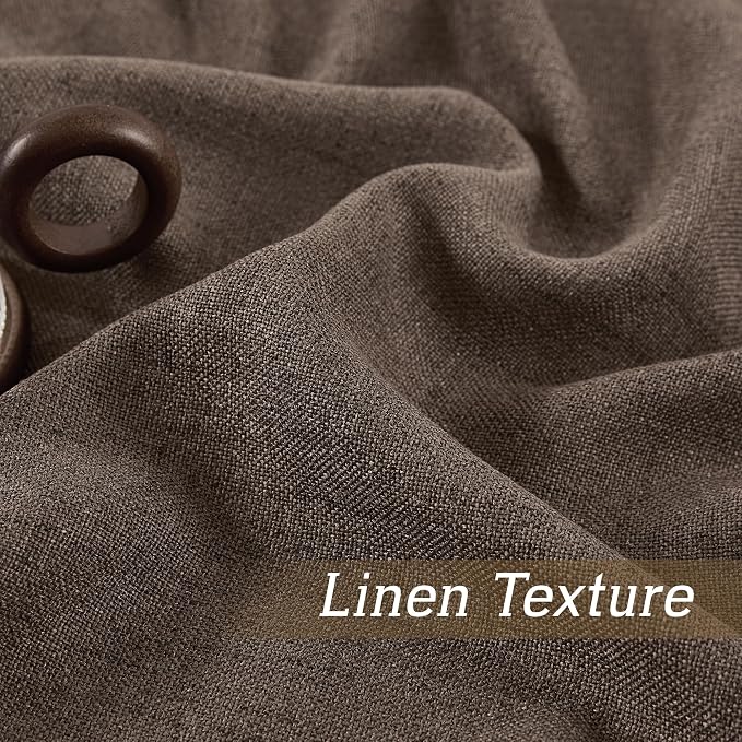 RYB HOME Natural Linen Sheer Curtains 84 inches Long - Image 4