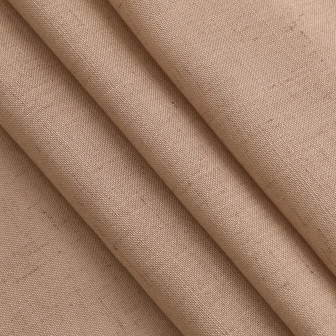Nanspring Peach Linen Curtains 96 Inches Long Set - Image 4