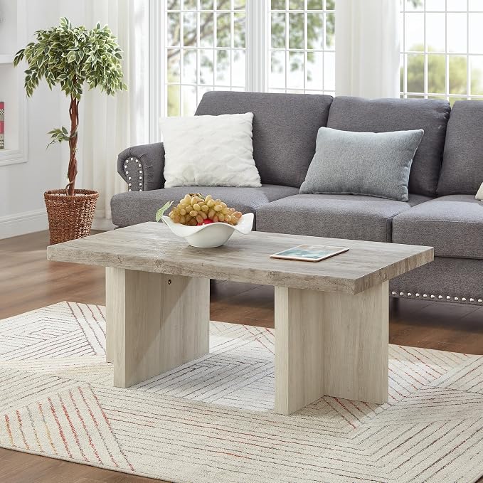 Roundhill Furniture Mchome 3-Piece Coffee Table Set, Coffee Table and Two End - Image 3