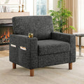 Mid Century Modern Accent Chair, Chenille Comfy Living Room Arm Chairs by ErdoruLiving