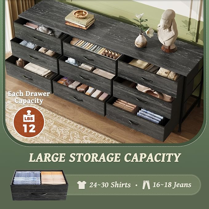 Huuger 63 Inch Dresser for Bedroom, Dresser for Closet - Image 4