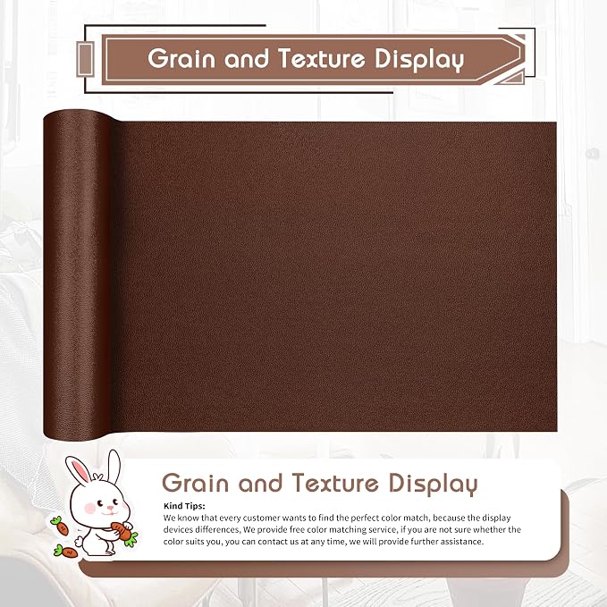 KING MOUNTAIN Leather Repair Patch, 12 x 60 Inches Self-Adhesive Repair Tape - Image 2