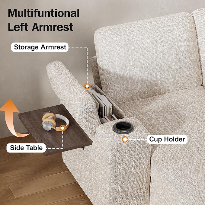 Vipbear 86" Modular Sectional Sleeper Sofa - Image 8