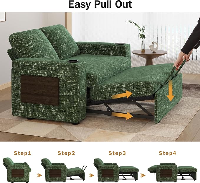 Vipbear 65" Loveseat Sleeper Sofa - Image 9