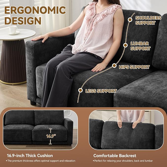 44.2" Chenille Oversized Chair - Image 4